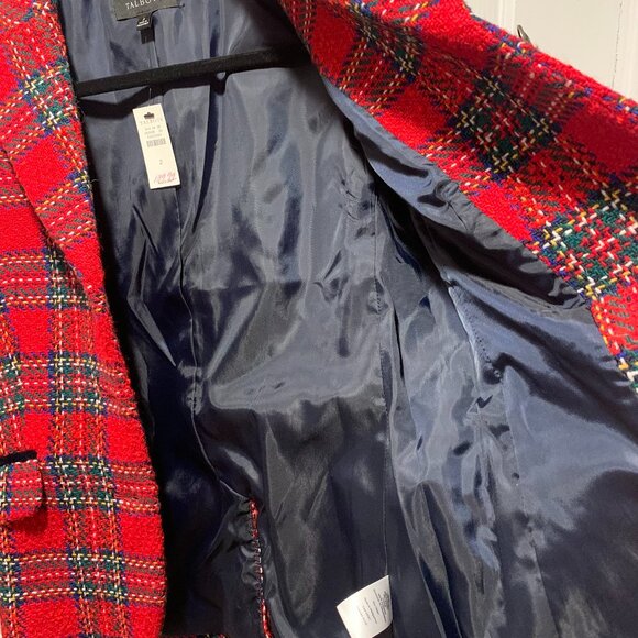 Talbots~ NWT!!~ Holiday Plaid Blazer - Picture 11 of 16